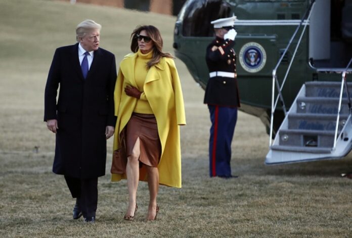 Prvé dámy - medzi nimi aj Melania Trumpová, prvá dáma USA, sa zapojili do vojenského konfliktu a pripomenuli utrpenie detí. Foto - archív TASR/AP