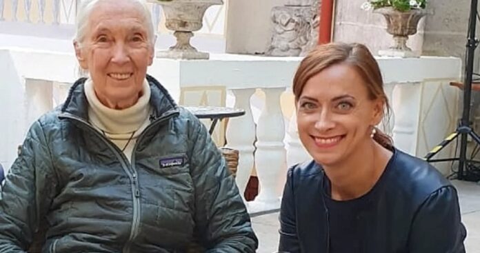Jane Goodall a Alexandra Madrová. Foto - archív A.M.
