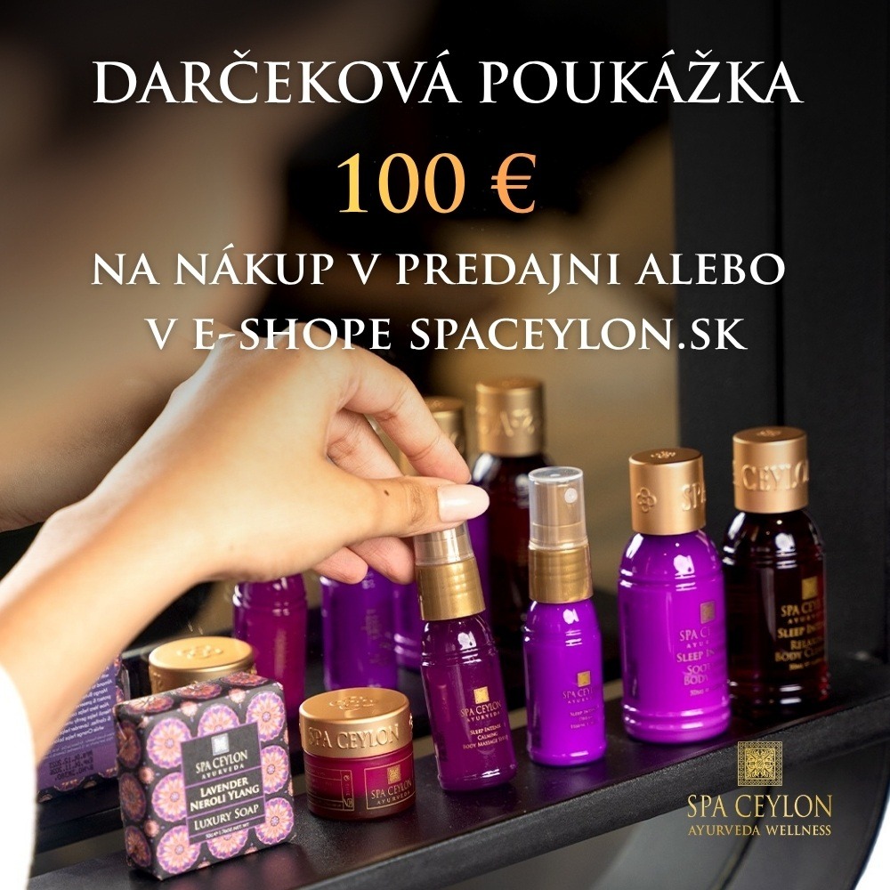 Darčeková poukážka SPA CEYLON - 100 eur