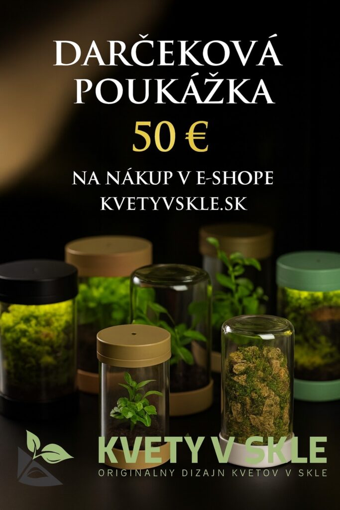 Darčekový voucher na unikátne rastlinné terárium - 50 eur